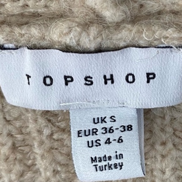 TOP SHOP BELTED SWEATER CARDIGAN - Picture 4 of 6